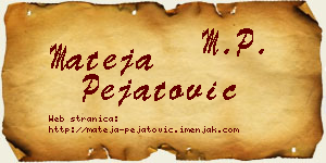 Mateja Pejatović vizit kartica